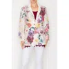 Origami Women's Lace Floral Blazer In Beige In Multi