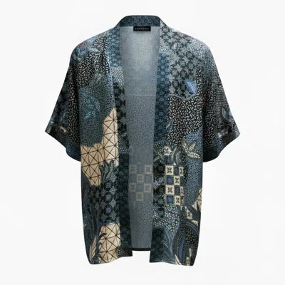 Origin Of Hearts Men's Blue Nira Kimono Shirt
