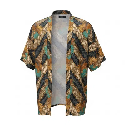Origin Of Hearts Men's Neutrals Nassau Kimono Shirt In Blue