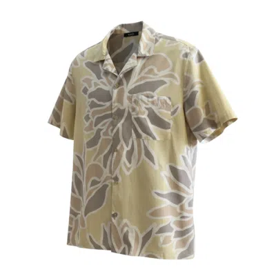 Origin Of Hearts Men's Neutrals / White Nihau Cotton Voile Shirt