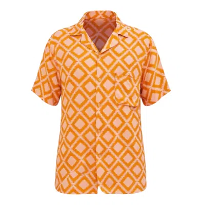 Origin Of Hearts Men's Orange Mahana Shirt