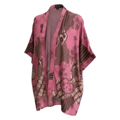 Origin Of Hearts Men's Pink Tropicana Kimono Shirt