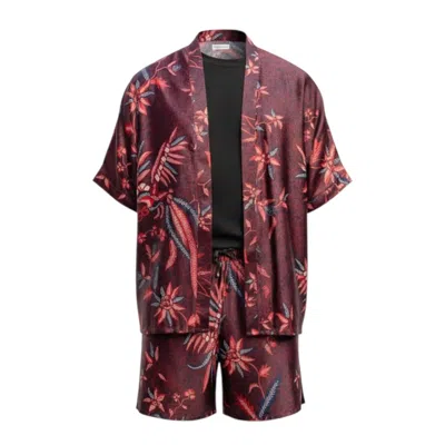 Origin Of Hearts Men's Red Mariko Kimono Set