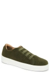 Original Comfort By Dearfoams Sport Foam Elastic Lace Slip-on Sneaker In Olive