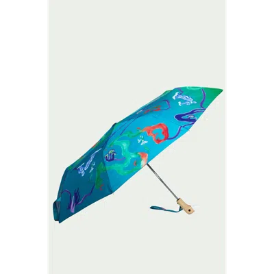 Original Duckhead Eco-friendly Compact Duck Umbrella In Blue