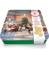 Original Gourmet Holiday Thomas Kinkade Christmas Festival Music Cookie Tin, 4 Piece In Multi