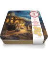 Original Gourmet Robert Finale Nativity Music Light Cookie Tin, 4 Pieces In Multi