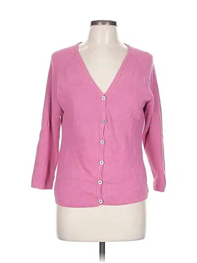 Pre-owned Original Island Sport Silk Cardigan Sweater In Pink