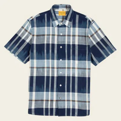 Original Madras N.114 Lax Short Sleeve Shirt In Blue