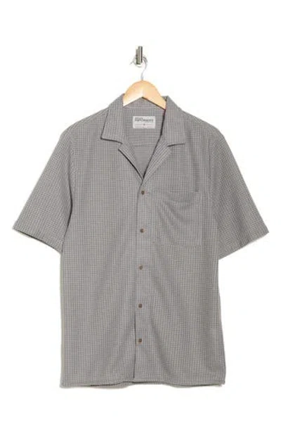 Original Paperbacks Camden Waffle Camp Shirt In Grey