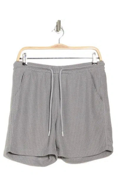 Original Paperbacks Harper Waffle Knit Pull-on Shorts In Grey