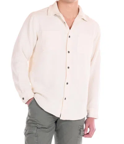 Original Paperbacks Men's Bassett Corduroy Shirt In Ivory In White