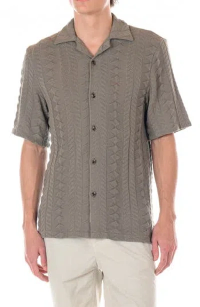 ORIGINAL PAPERBACKS ORIGINAL PAPERBACKS POSITANO CABLED KNIT CAMP SHIRT