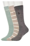 Original Penguin 3-pack Marl Crew Socks In Multi