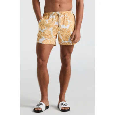 ORIGINAL PENGUIN ORIGINAL PENGUIN 5-INCH MONSTERA SWIM TRUNKS