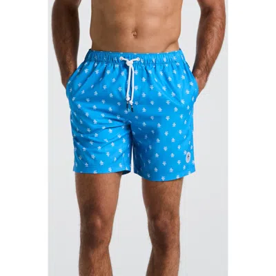 Original Penguin 7-inch Volley Swim Trunks In Ibiza Blue