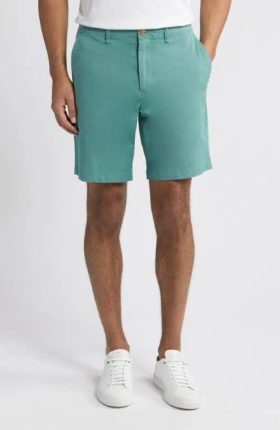 Original Penguin 8-inch Flat Front Stretch Chino Shorts In Antique Green
