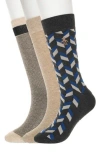 Original Penguin Assorted 3-pack Crew Socks In Multi