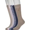 Original Penguin Assorted 3-pack Crew Socks In Brown
