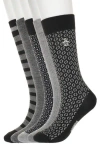 Original Penguin Assorted 5-pack Crew Socks In Black