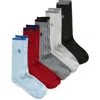 Original Penguin Assorted 5-pack Rib Dress Socks In Red