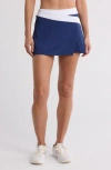 Original Penguin Asymmetrical Pleated Tennis Skort In Astral Night