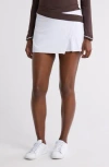 Original Penguin Asymmetrical Pleated Tennis Skort In Bright White