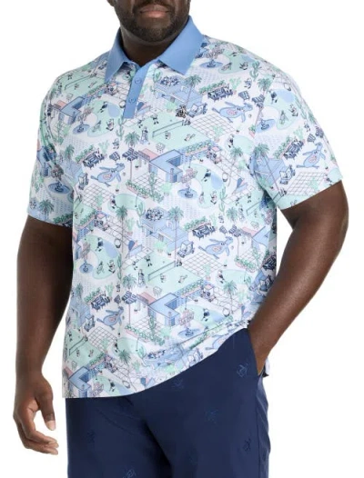 Original Penguin Big & Tall Palm Springs Performance Polo Shirt In Bright White