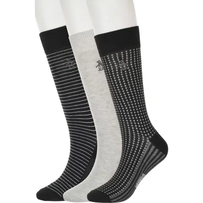 Original Penguin Bird's Eye Assorted 3-pack Crew Socks In Animal Print