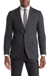 Original Penguin Birdseye Stretch Wool Blend Sport Coat In Black