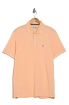 Original Penguin Birdseye Tipped Cotton Piqué Polo In Orange