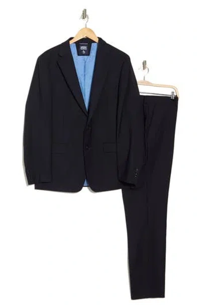 Original Penguin Black Wool Blend Suit In Dark Navy