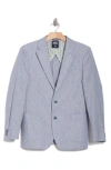 Original Penguin Blue/white Crosshatch Linen & Cotton Sport Coat In Blue/white