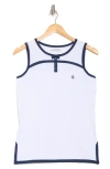 Original Penguin Bow Mixed Media Tank In White