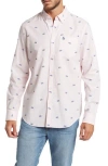Original Penguin Camera Print Woven Shirt In Parfait Pink