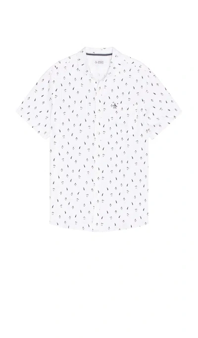 Original Penguin Camp Shirt In White