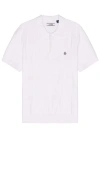 Original Penguin Cash Like Cotton 3 Button Polo In White