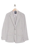 Original Penguin Check Two-button Blazer In Light Grey/pink