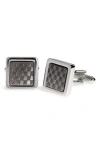 Original Penguin Checkerboard Cufflinks In Grey