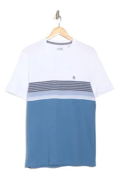 Original Penguin Chest Stripe Cotton Piqué T-shirt