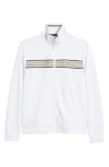 Original Penguin Chest Stripe Tape Track Jacket In Bright White