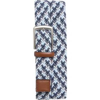 Original Penguin Classic Stretch Braided Belt In Blue