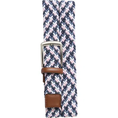 Original Penguin Classic Stretch Braided Belt In Blue