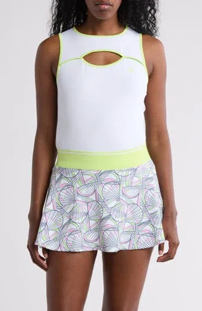 Original Penguin Colorblock Chest Cutout Tank In Gray
