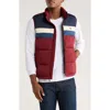 Original Penguin Colorblock Puffer Vest In Brown