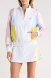 Original Penguin Colorblock Quarter Zip Pullover In Multi