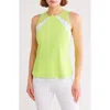 Original Penguin Colorblock Tank In Sharp Green