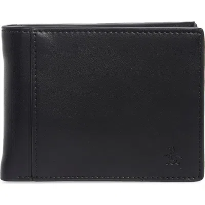 Original Penguin Commuter Pocket Bifold Wallet In Black
