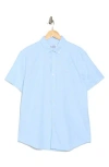 Original Penguin Core Short Sleeve Cotton Oxford Button-up Shirt In Dream Blue