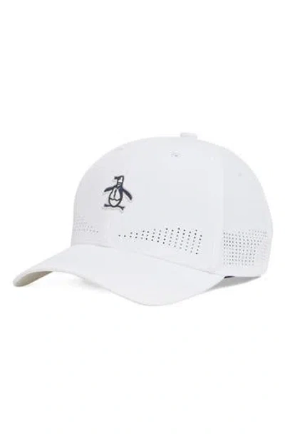 Original Penguin Core Ventilated Cap In Bright White